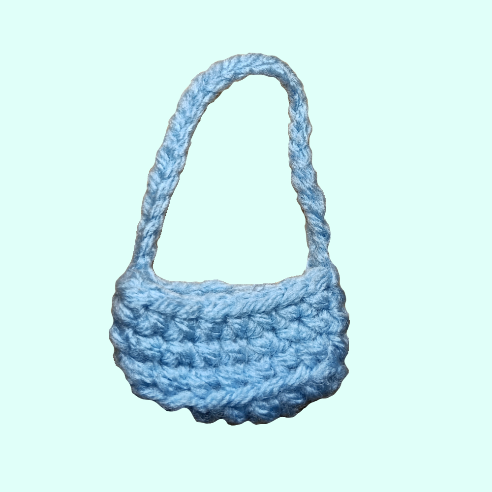 blue plain regular bag.